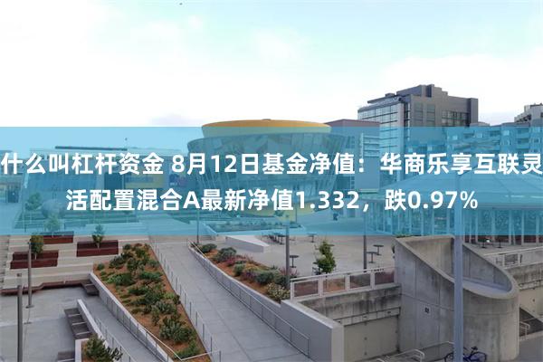 什么叫杠杆资金 8月12日基金净值：华商乐享互联灵活配置混合A最新净值1.332，跌0.97%