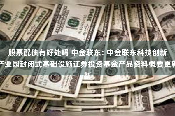 股票配债有好处吗 中金联东: 中金联东科技创新产业园封闭式基础设施证券投资基金产品资料概要更新