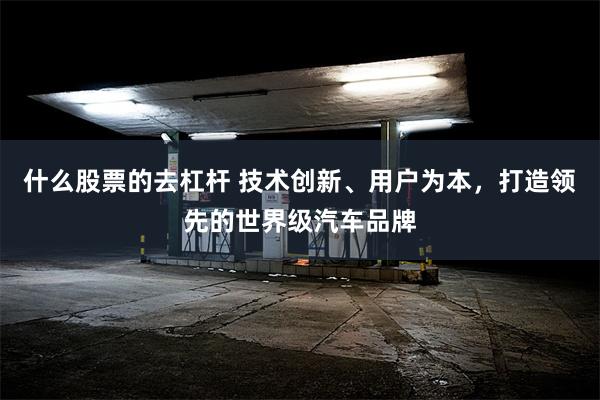 什么股票的去杠杆 技术创新、用户为本，打造领先的世界级汽车品牌