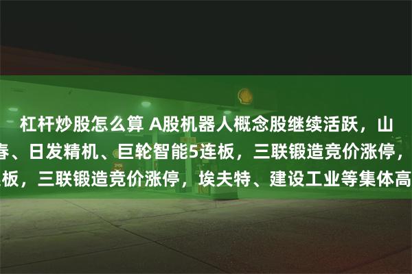 杠杆炒股怎么算 A股机器人概念股继续活跃，山东矿机7连板，五洲新春、日发精机、巨轮智能5连板，三联锻造竞价涨停，埃夫特、建设工业等集体高开